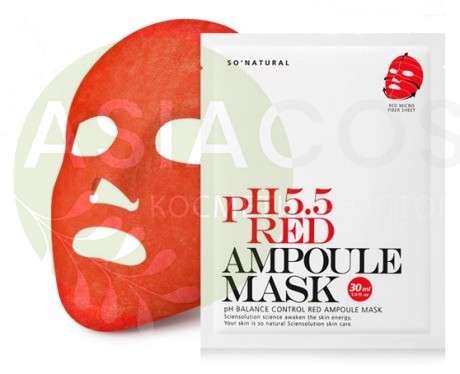 SO NATURAL PH 5.5 RED AMPOULE MASK (30ML) EXP 2024/11/11